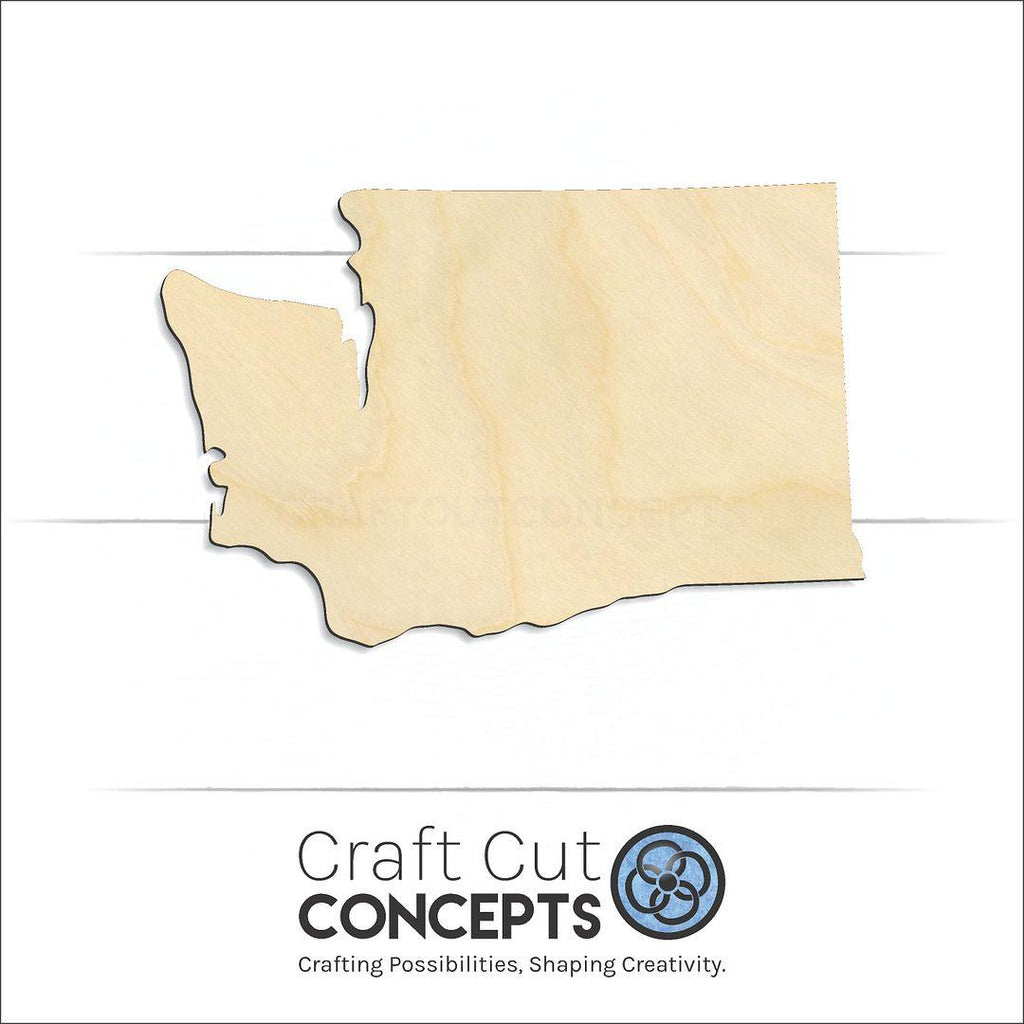 Craft Cut Concepts Logo under a wood State - Washington CRAFTY craft shape and blank