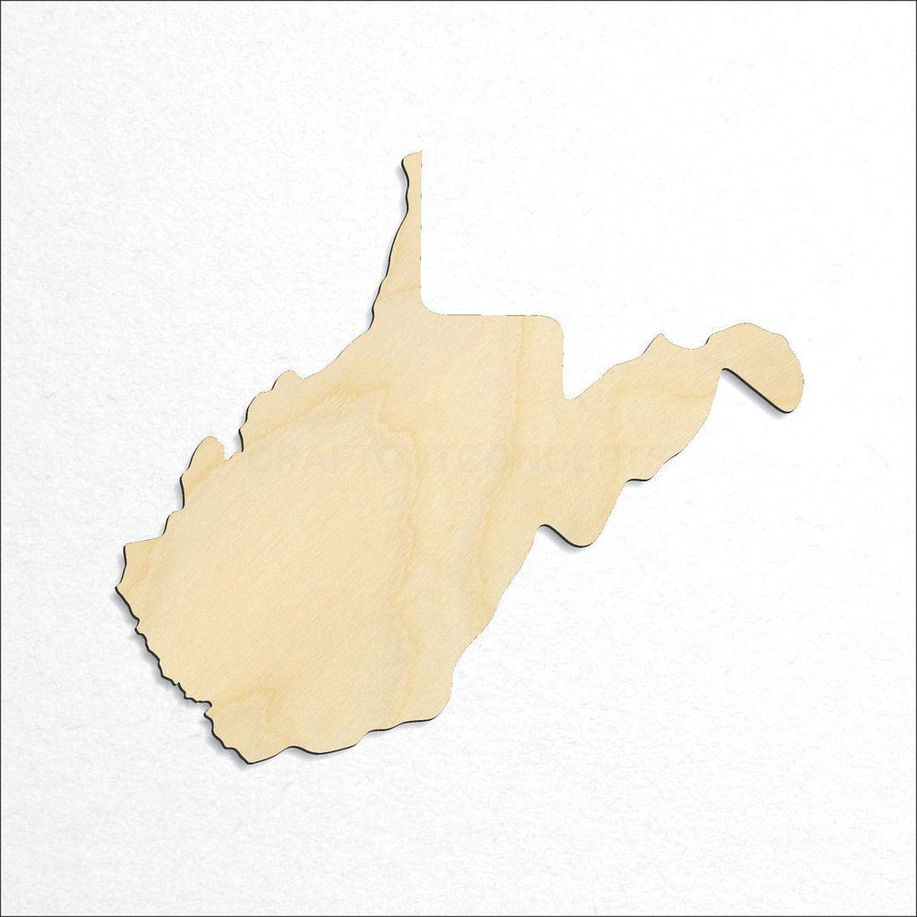Wooden State - West Virginia CRAFTY craft shape available in sizes of 1 inch and up