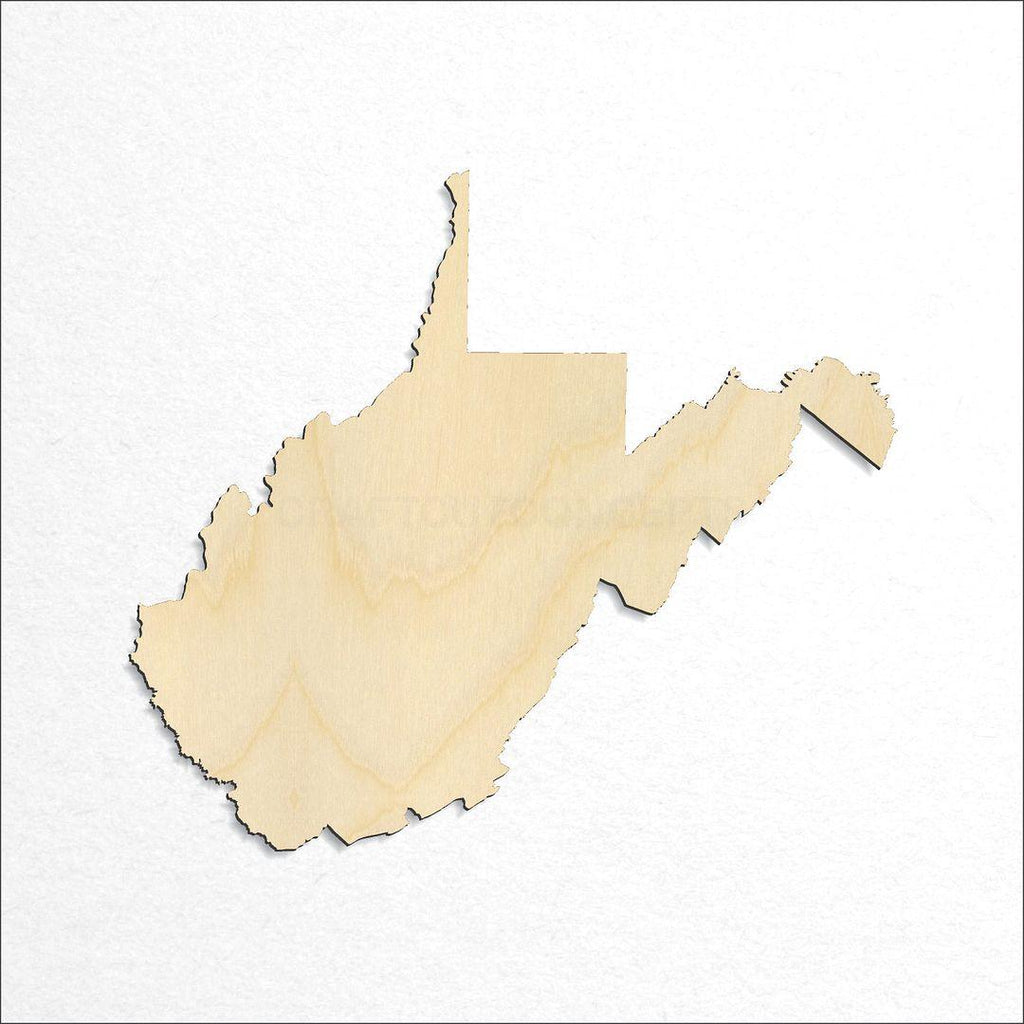 Wooden State - West Virginia craft shape available in sizes of 3 inch and up