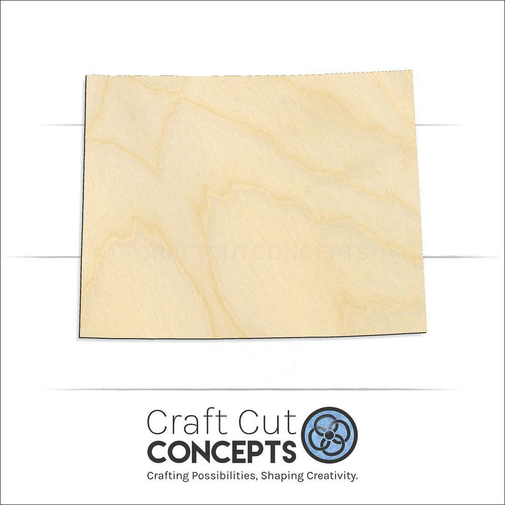 Craft Cut Concepts Logo under a wood State - Wyoming craft shape and blank