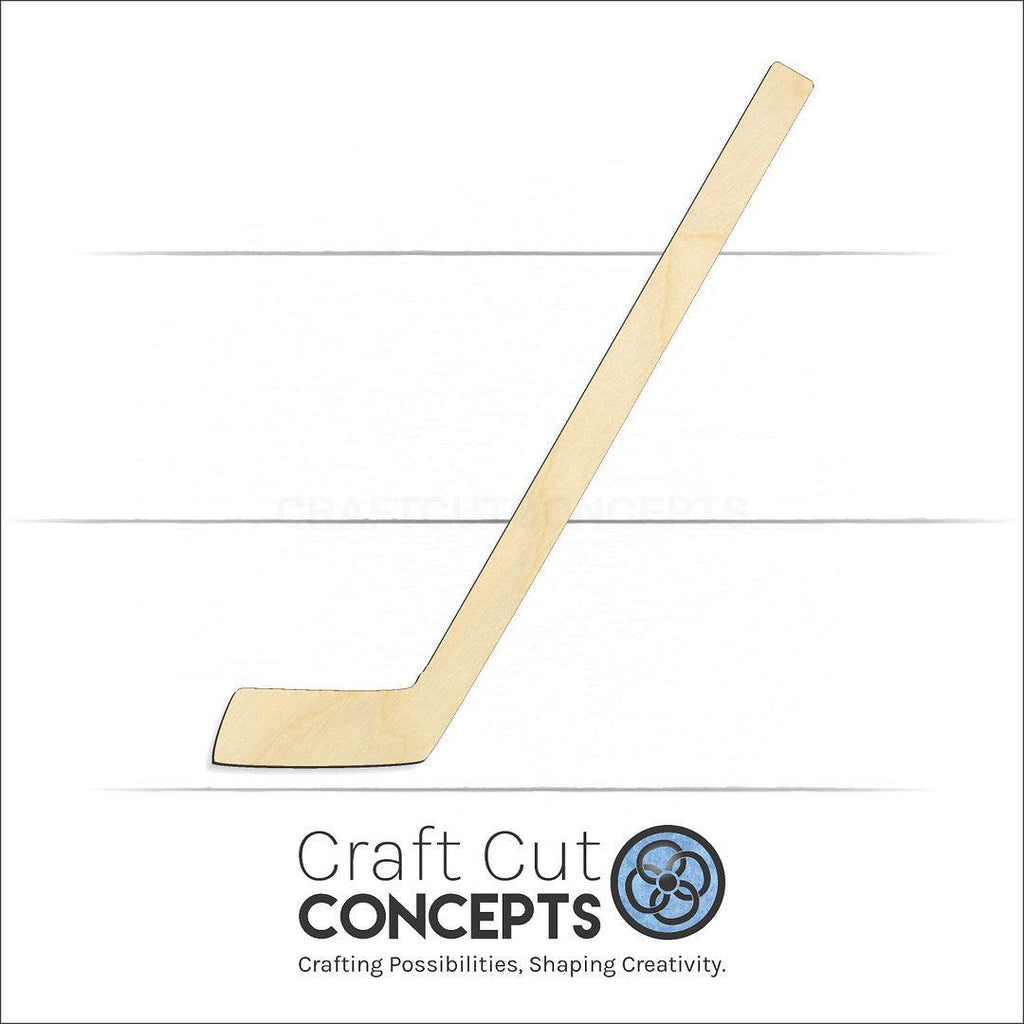 Craft Cut Concepts Logo under a wood Sports - Hockey Stick craft shape and blank