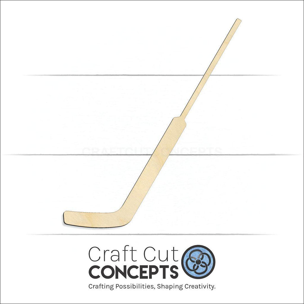 Craft Cut Concepts Logo under a wood Sports - Hockey Golie Stick craft shape and blank