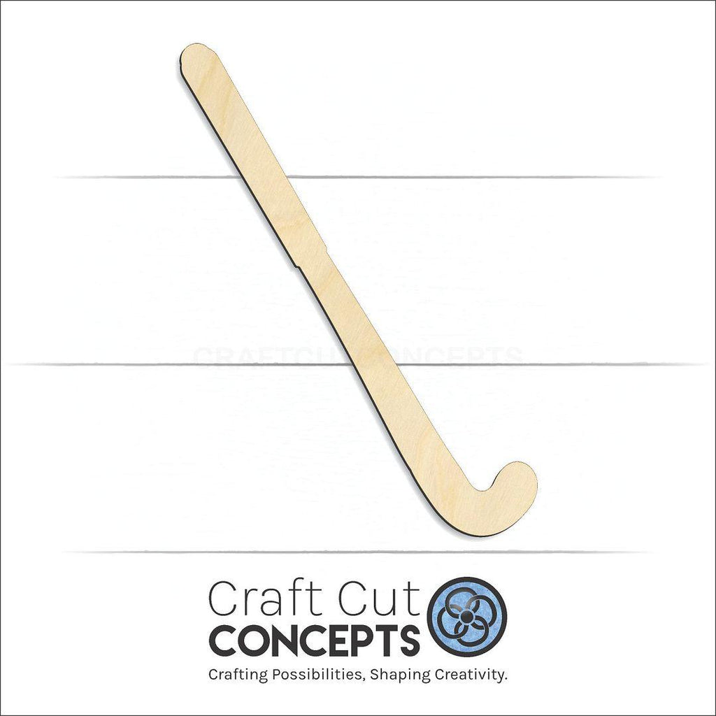 Craft Cut Concepts Logo under a wood Sports - Field Hockey Stick craft shape and blank