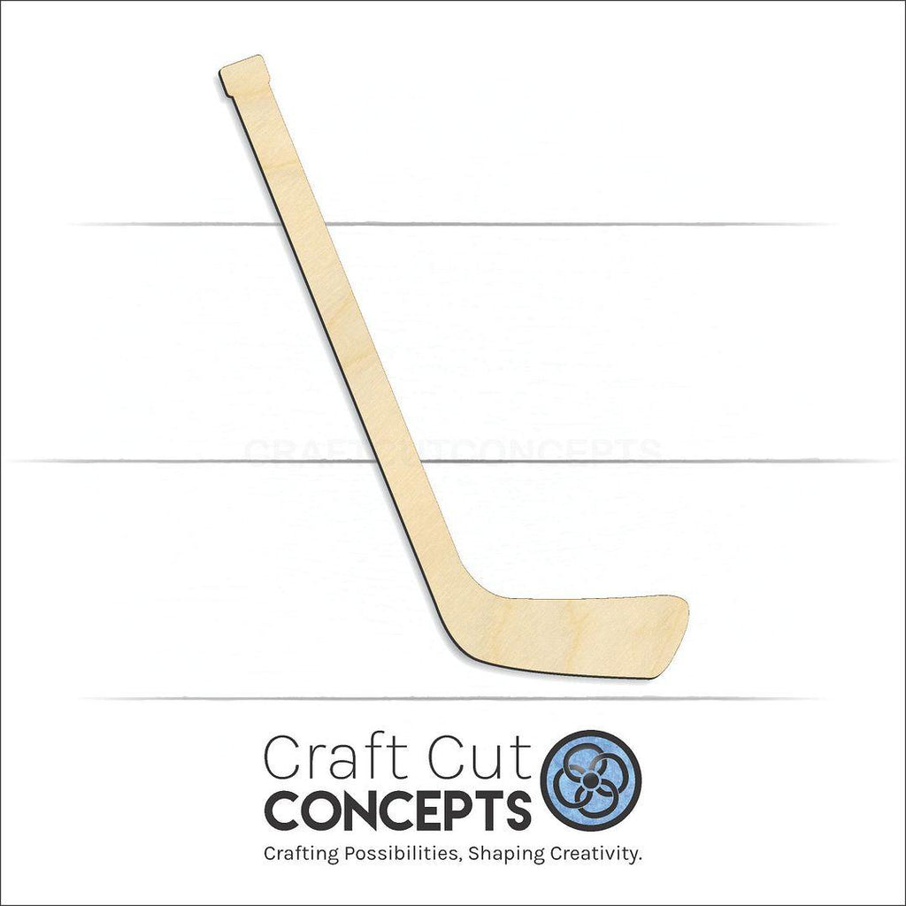 Craft Cut Concepts Logo under a wood Hockey Stick craft shape and blank