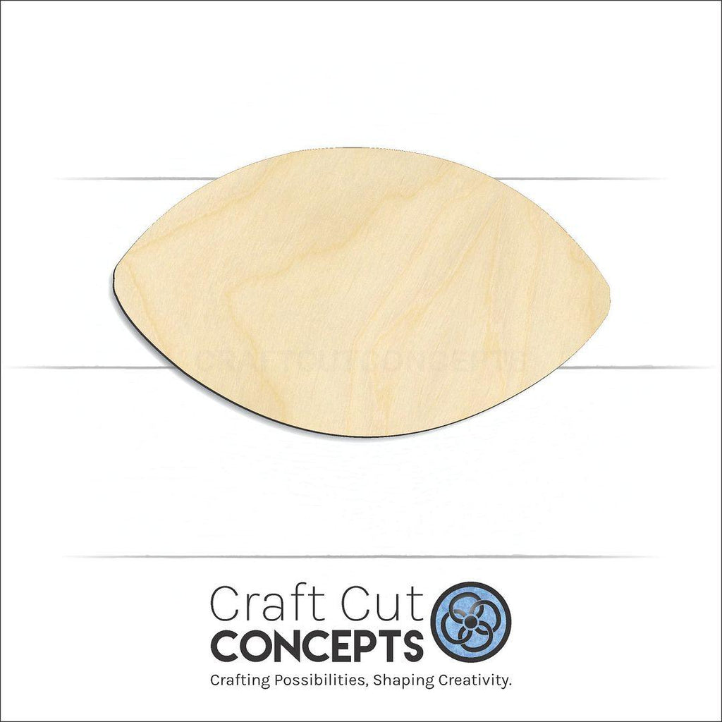 Craft Cut Concepts Logo under a wood Sports - Football -2 craft shape and blank