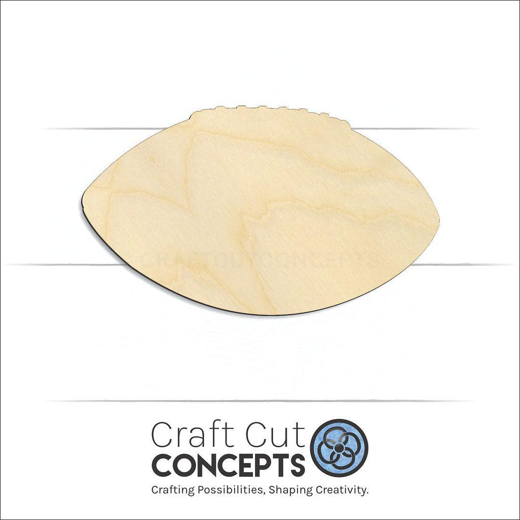 Craft Cut Concepts Logo under a wood Sports - Football -3 craft shape and blank