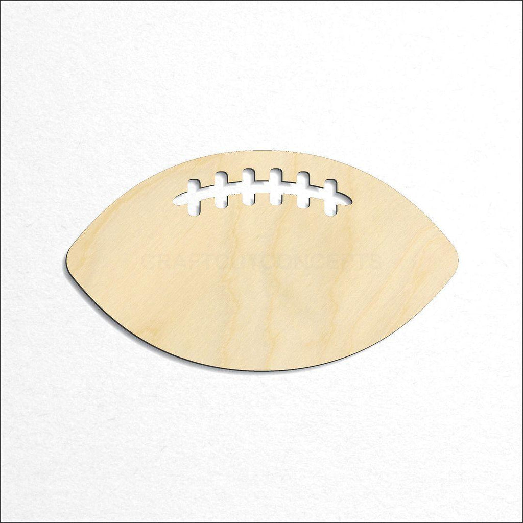 Wooden Sports - Football craft shape available in sizes of 1 inch and up