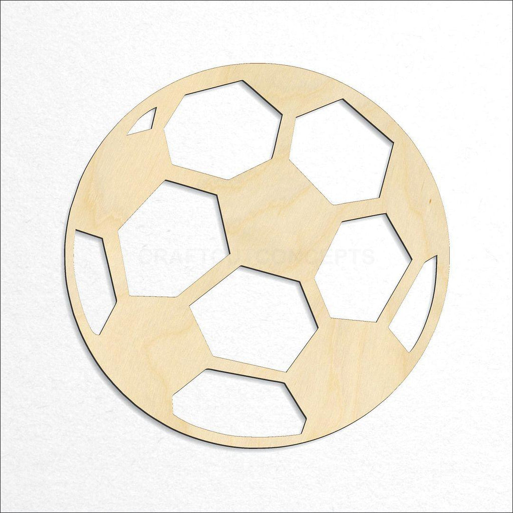 Wooden Sports - Soccer Ball craft shape available in sizes of 2 inch and up