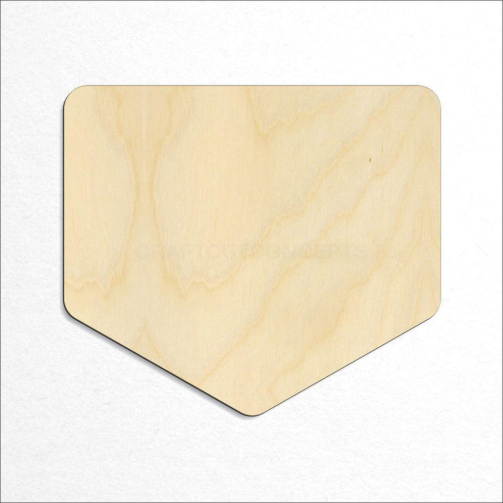 Wooden Sports - Home Plate craft shape available in sizes of 1 inch and up