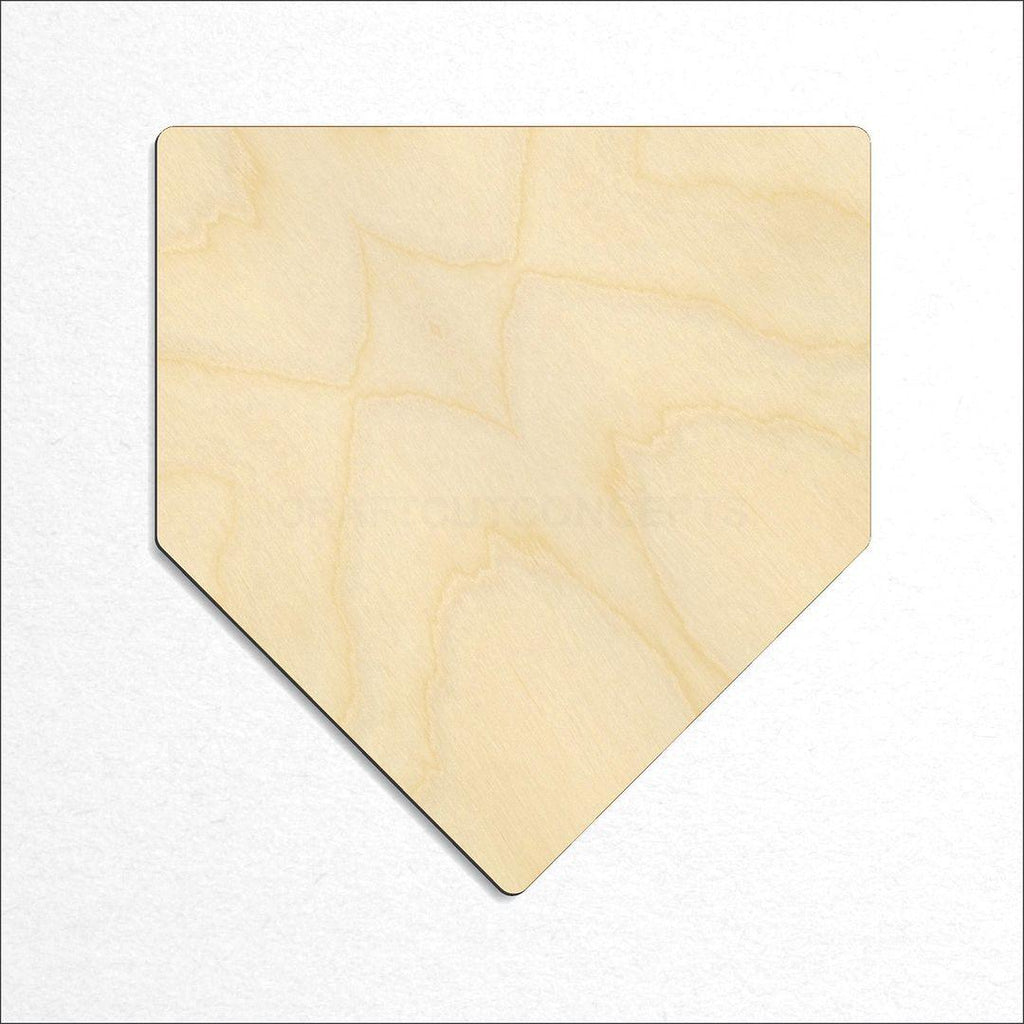Wooden Sports - Home Plate craft shape available in sizes of 1 inch and up