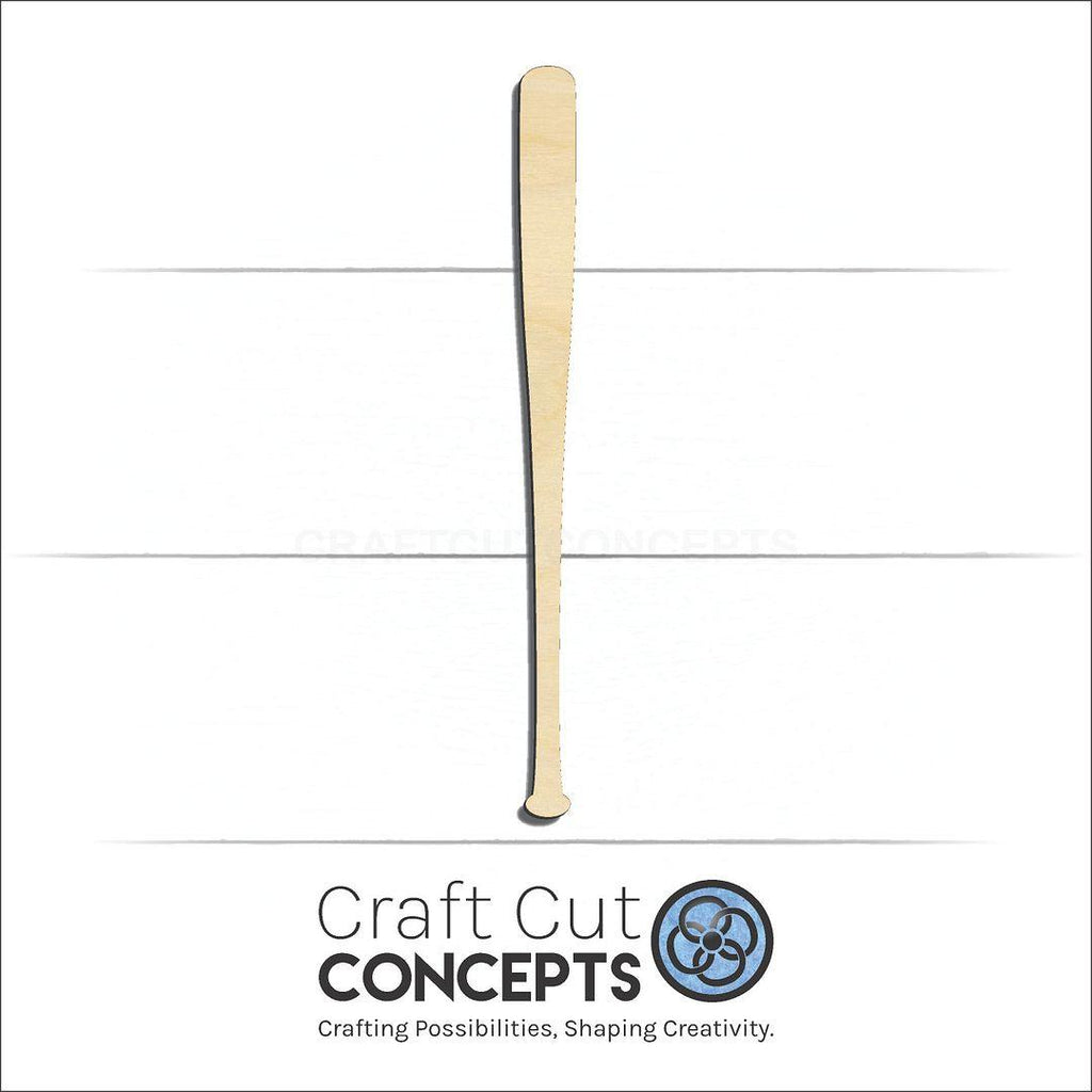 Craft Cut Concepts Logo under a wood Sports - Baseball Bat craft shape and blank