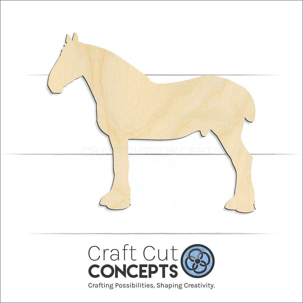 Craft Cut Concepts Logo under a wood Horse -4 craft shape and blank