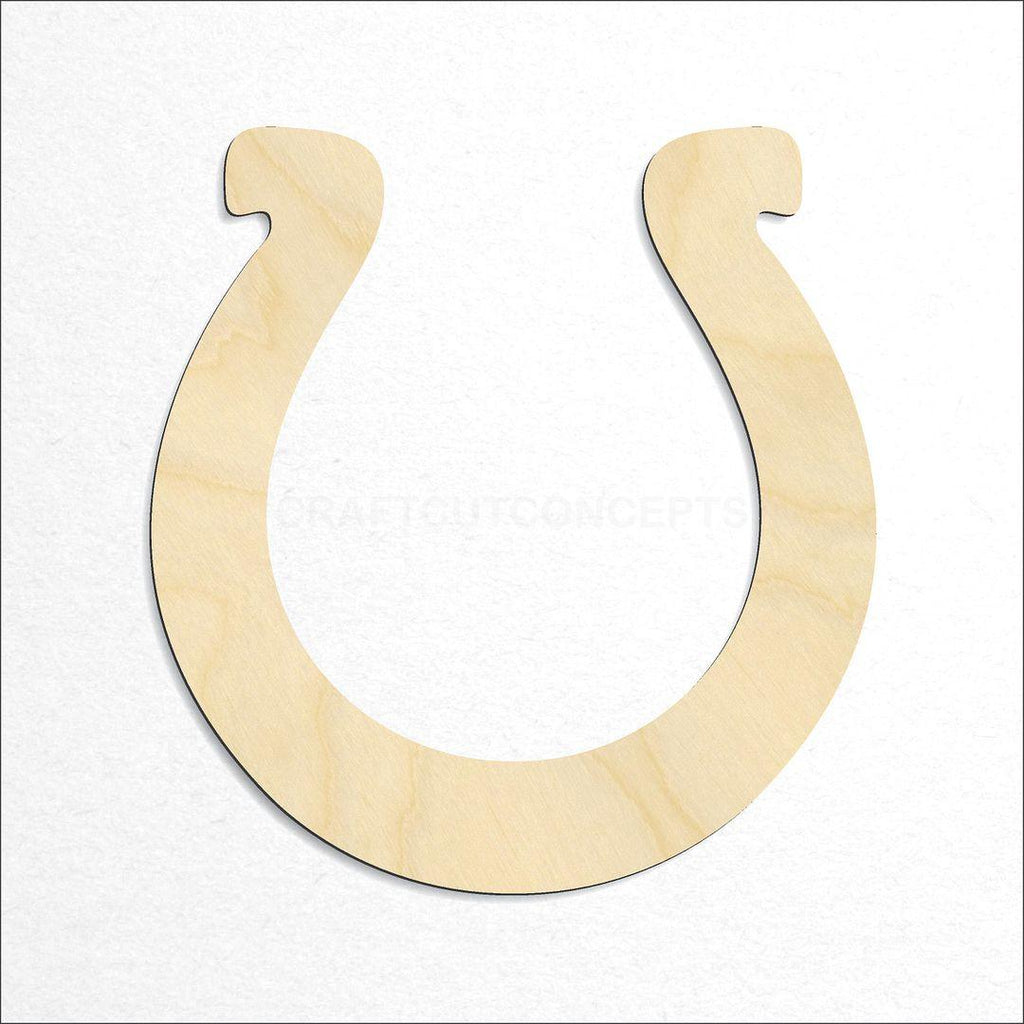 Wooden Horse Shoe Without Holes craft shape available in sizes of 2 inch and up