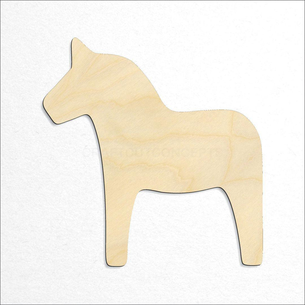 Wooden Dala Horse craft shape available in sizes of 2 inch and up