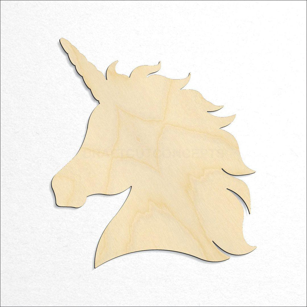 Wooden Unicorn Head craft shape available in sizes of 3 inch and up