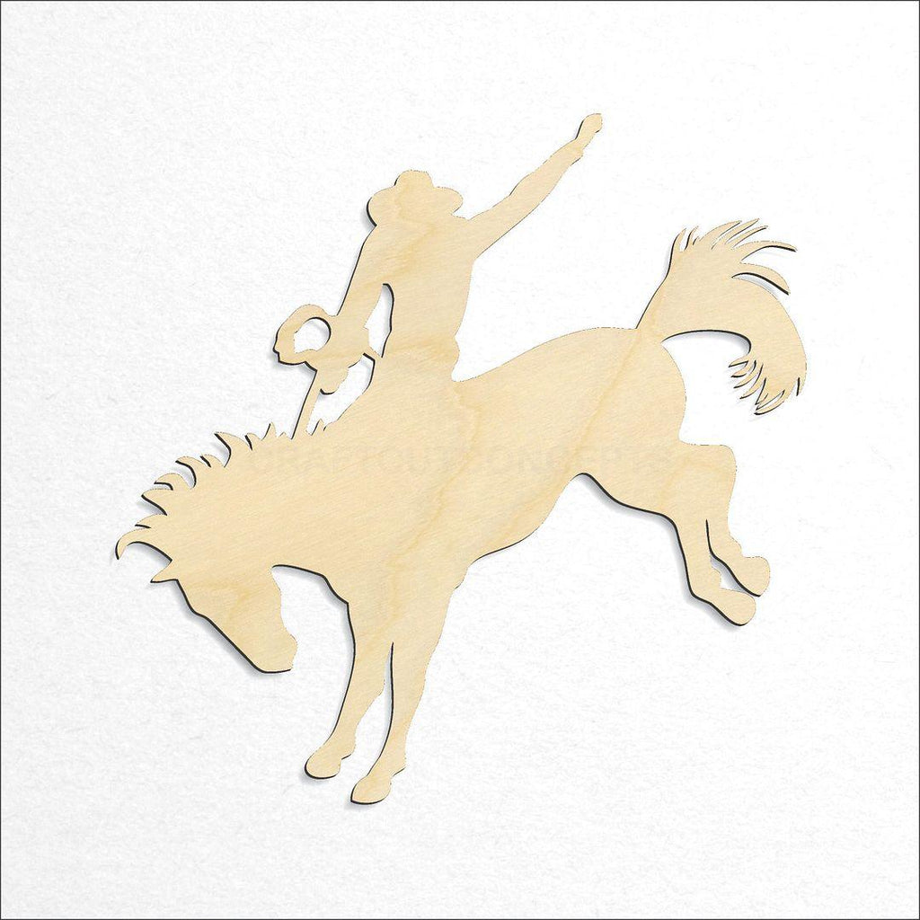 Wooden Cowboy Bronco craft shape available in sizes of 4 inch and up