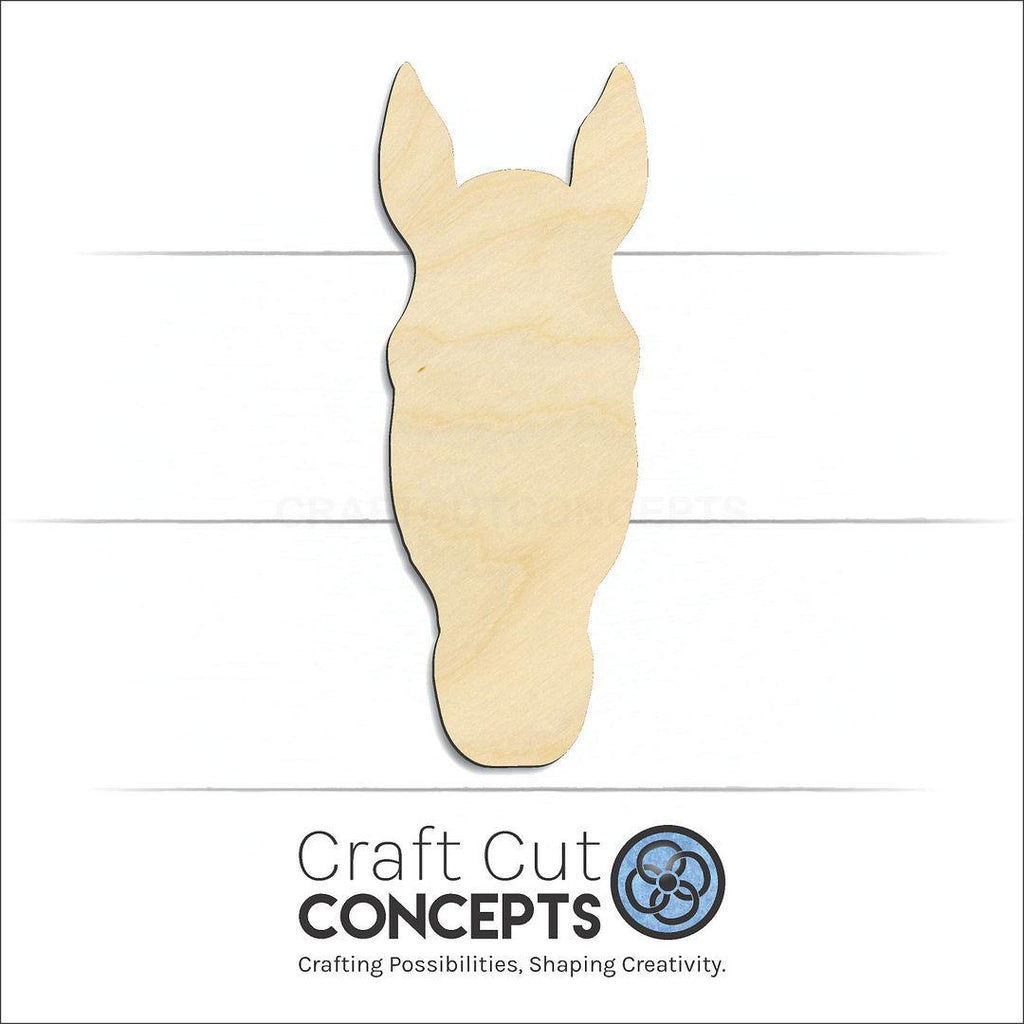 Craft Cut Concepts Logo under a wood Horse Head craft shape and blank