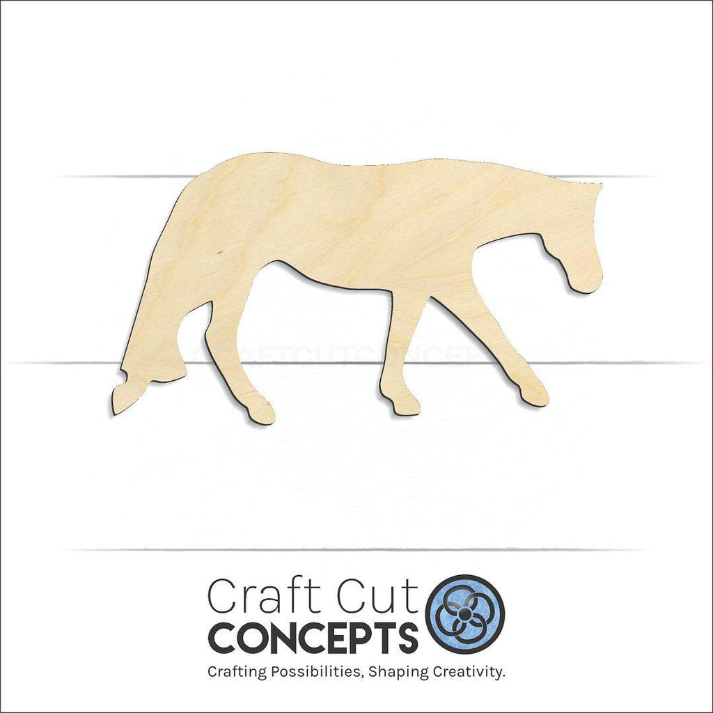 Craft Cut Concepts Logo under a wood Horse craft shape and blank