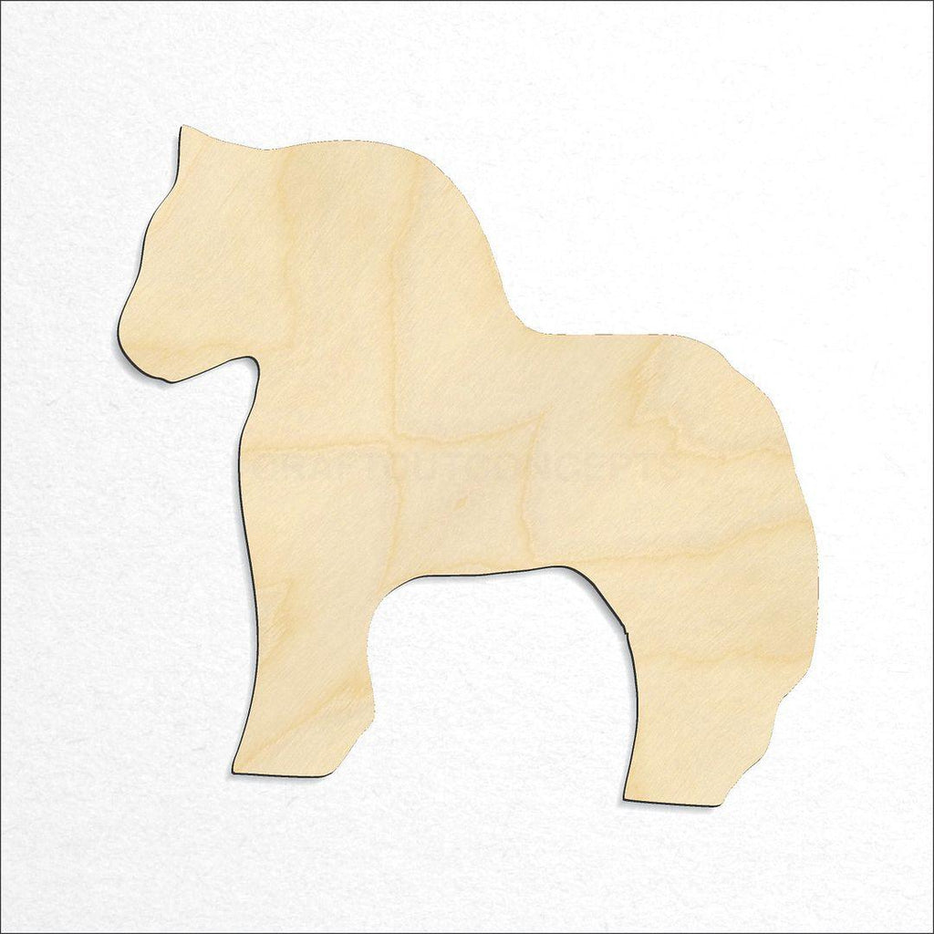 Wooden Fjord Horse craft shape available in sizes of 1 inch and up