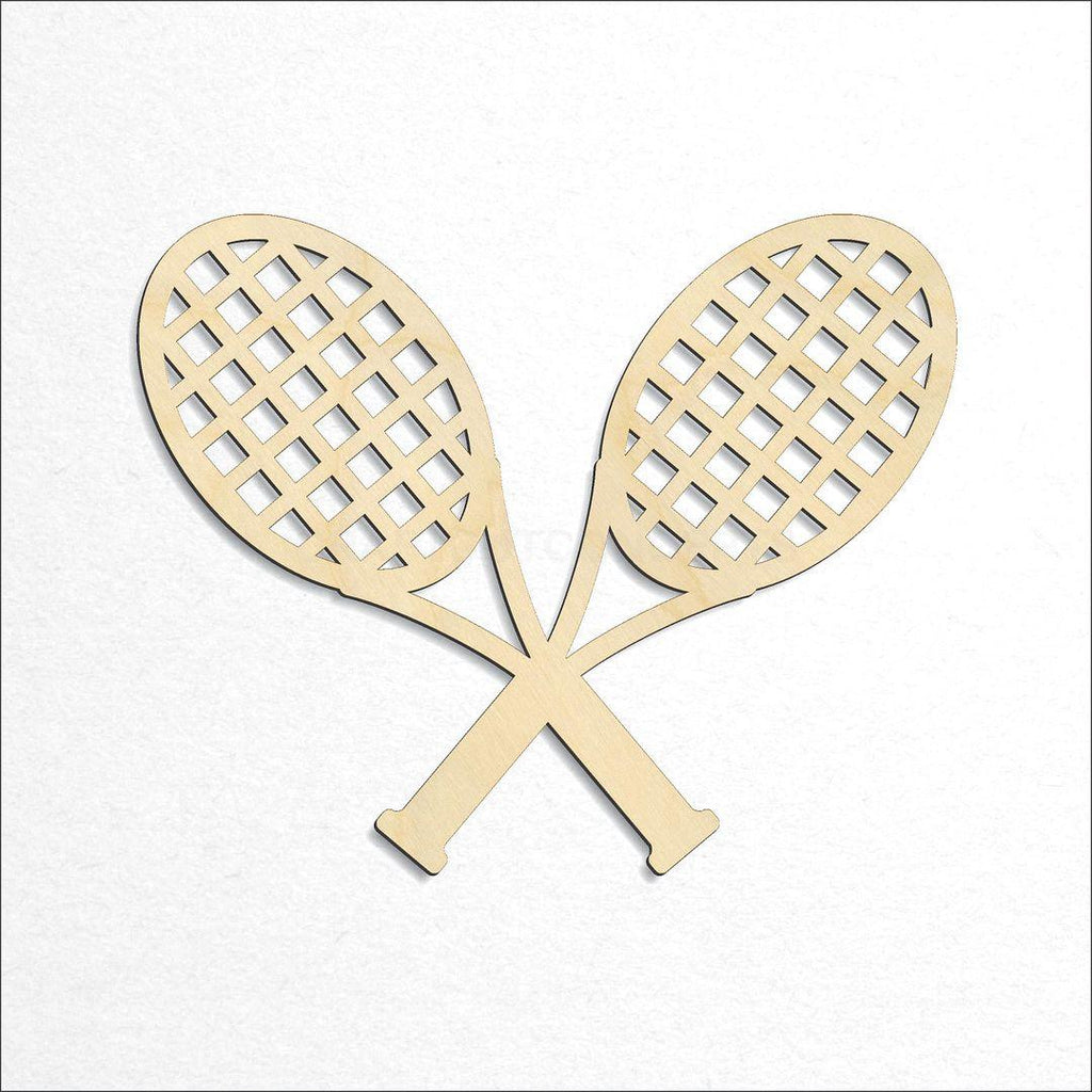 Wooden Sports - Tennis Racket Pair craft shape available in sizes of 3 inch and up