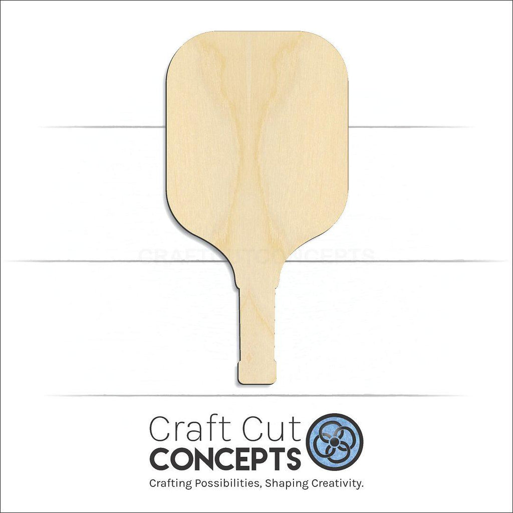 Craft Cut Concepts Logo under a wood Sports - Pickle Ball Paddle craft shape and blank