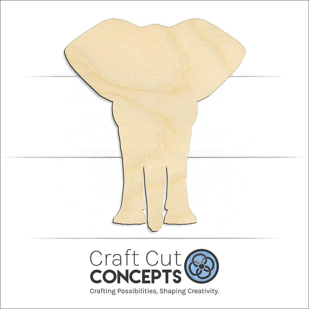 Craft Cut Concepts Logo under a wood Elephant -2 craft shape and blank