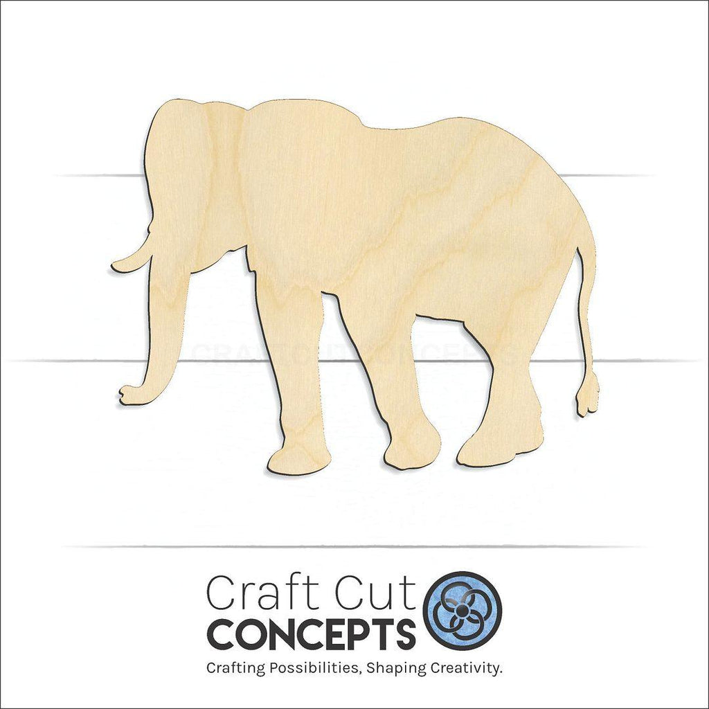 Craft Cut Concepts Logo under a wood Elephant -3 craft shape and blank