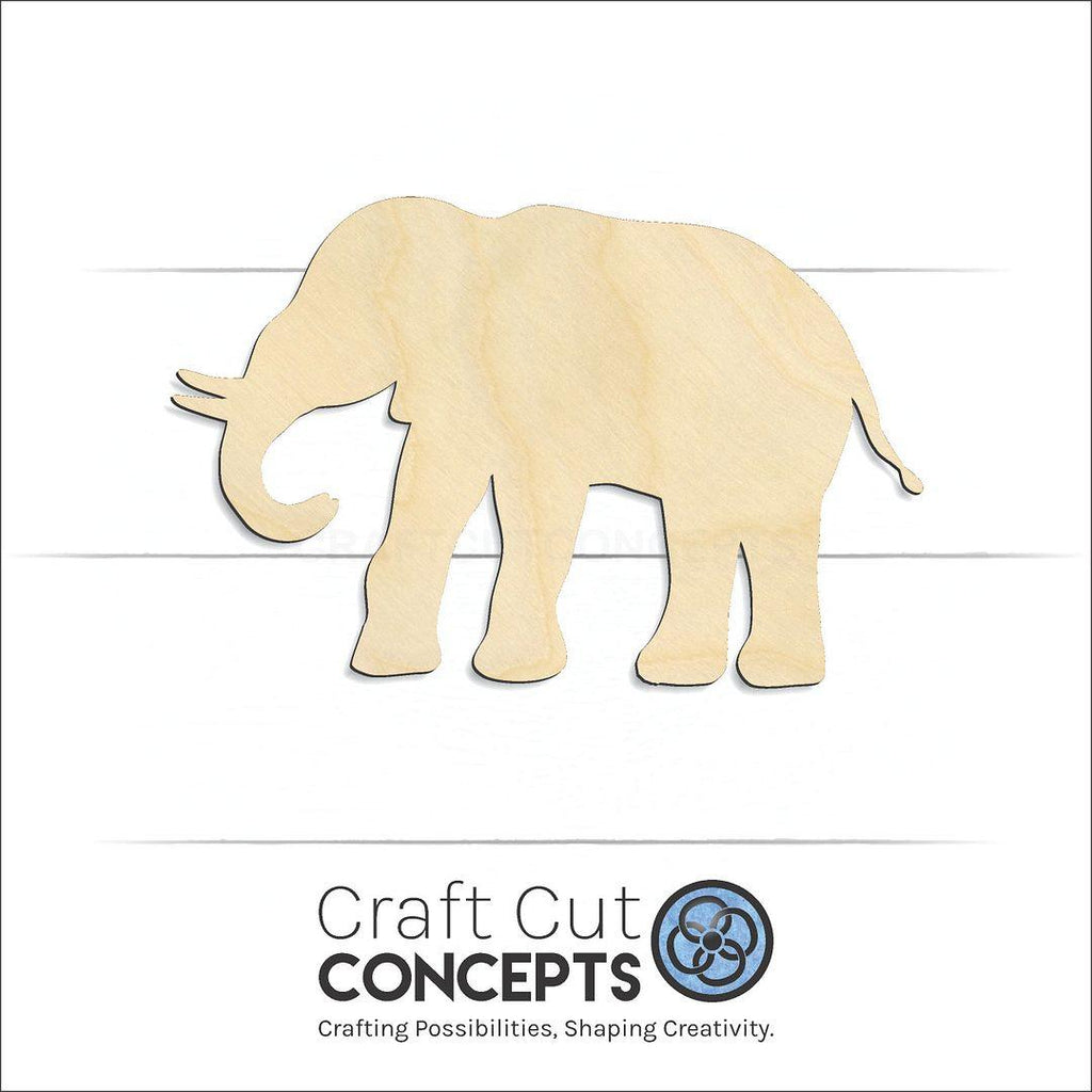 Craft Cut Concepts Logo under a wood Elephant -5 craft shape and blank