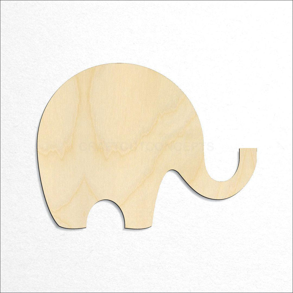 Wooden Elephant craft shape available in sizes of 1 inch and up