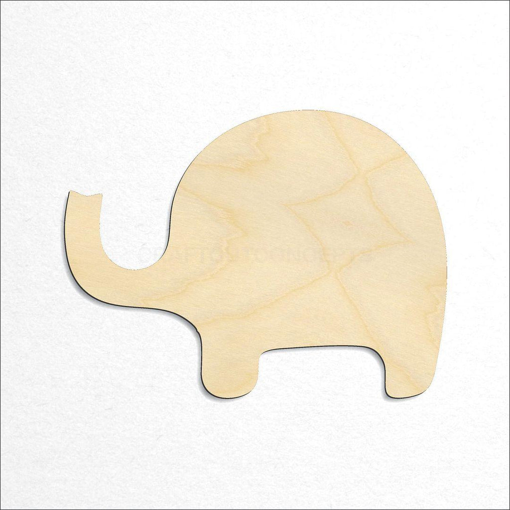Wooden Elephant craft shape available in sizes of 1 inch and up