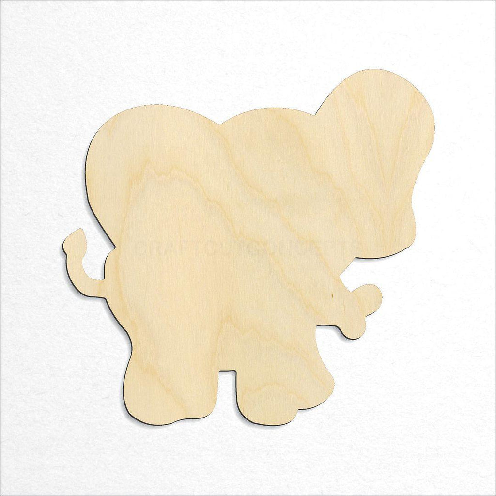 Wooden Cute Elephant craft shape available in sizes of 1 inch and up