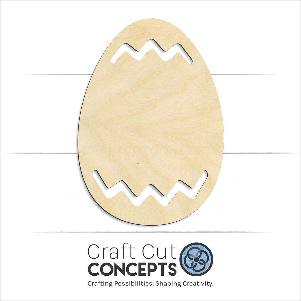 Craft Cut Concepts Logo under a wood Easter Egg craft shape and blank