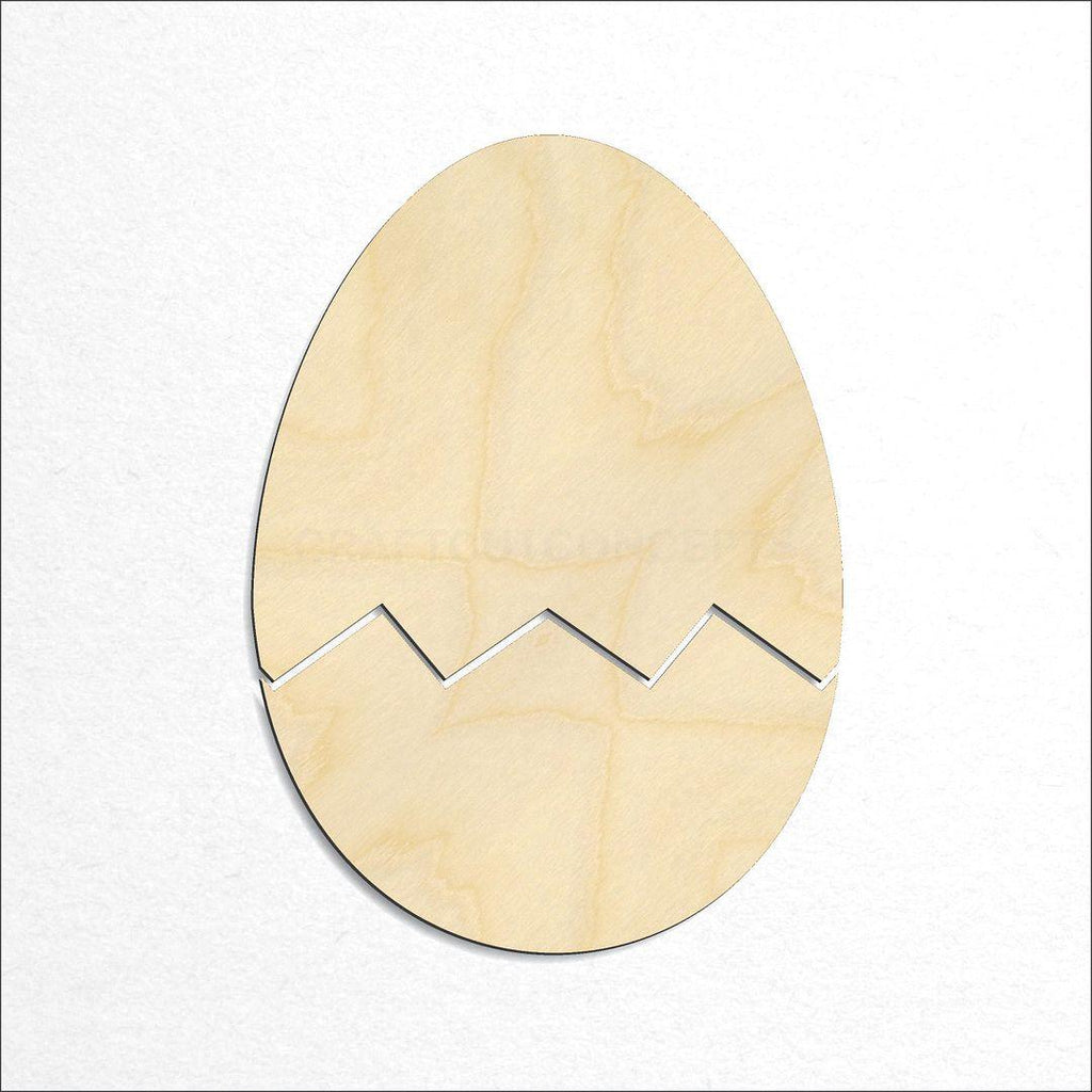 Wooden Cracked Egg craft shape available in sizes of 2 inch and up