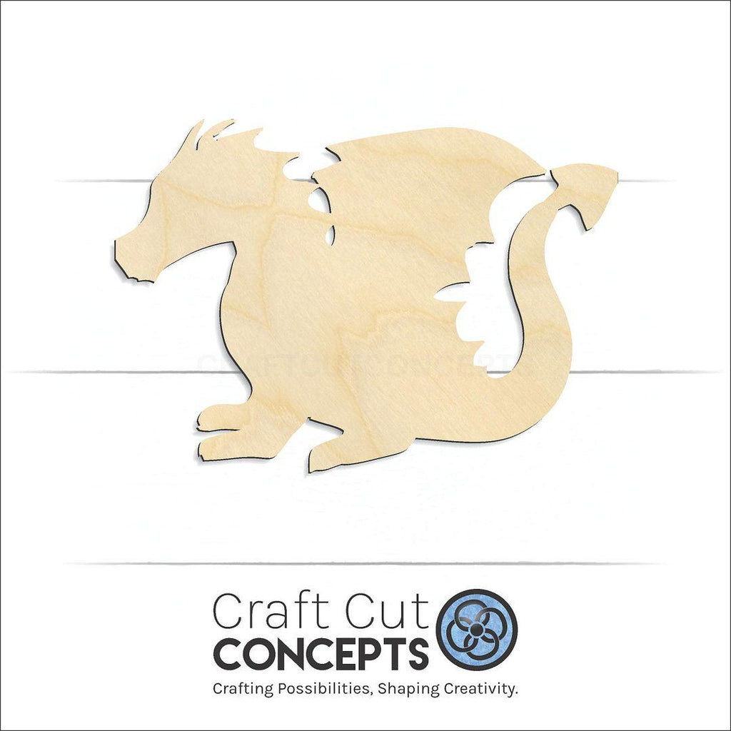 Craft Cut Concepts Logo under a wood Dragon -3 craft shape and blank