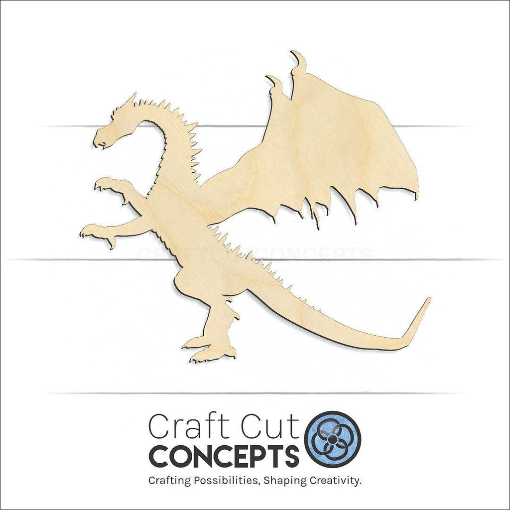 Craft Cut Concepts Logo under a wood Dragon -4 craft shape and blank