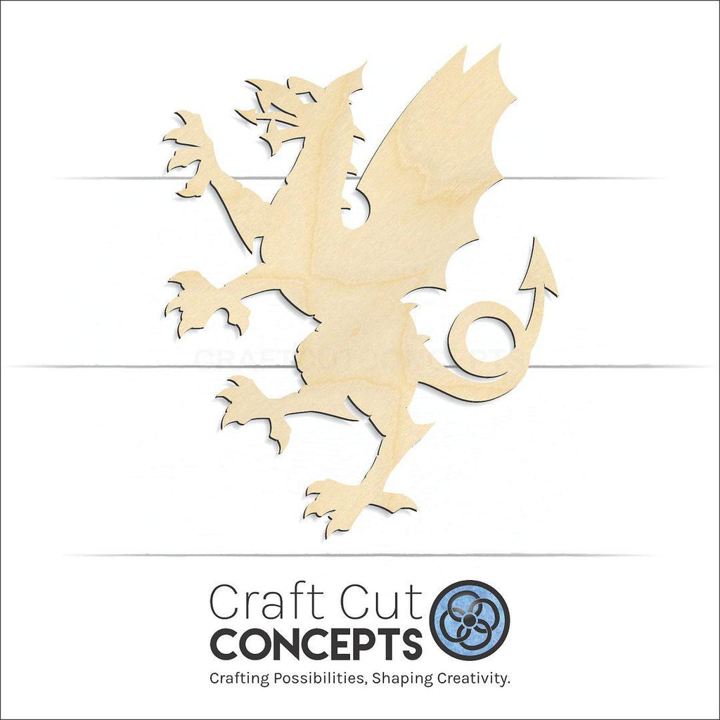 Craft Cut Concepts Logo under a wood Dragon -5 craft shape and blank