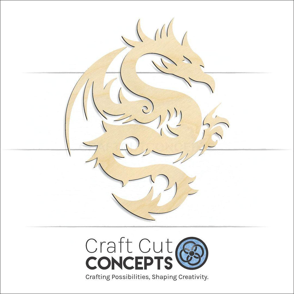 Craft Cut Concepts Logo under a wood Dragon -6 craft shape and blank