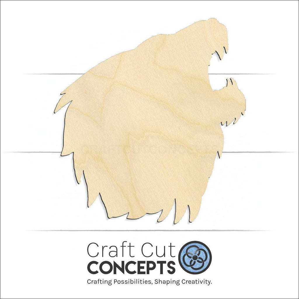 Craft Cut Concepts Logo under a wood Lion Head craft shape and blank