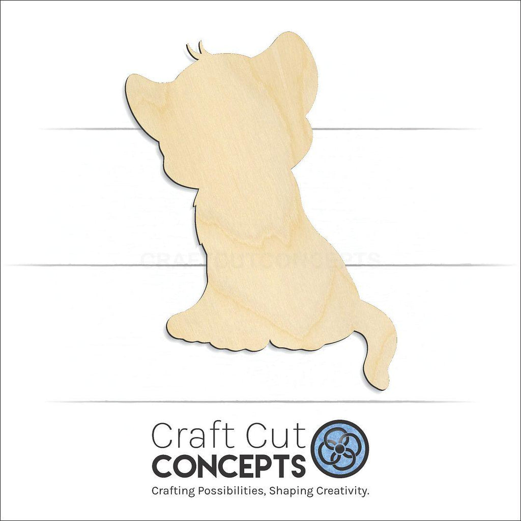 Craft Cut Concepts Logo under a wood Lion Cub craft shape and blank