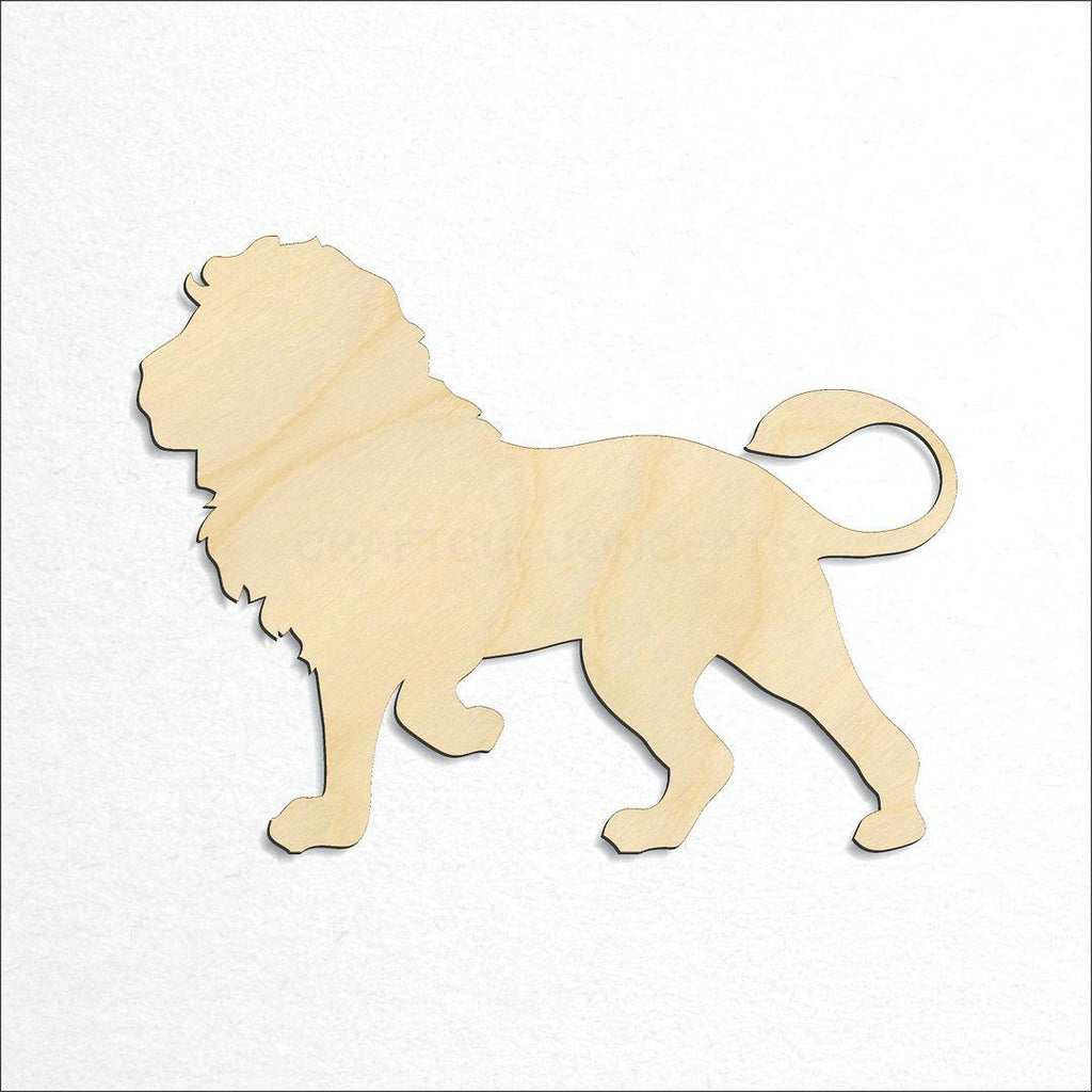 Wooden Lion craft shape available in sizes of 2 inch and up