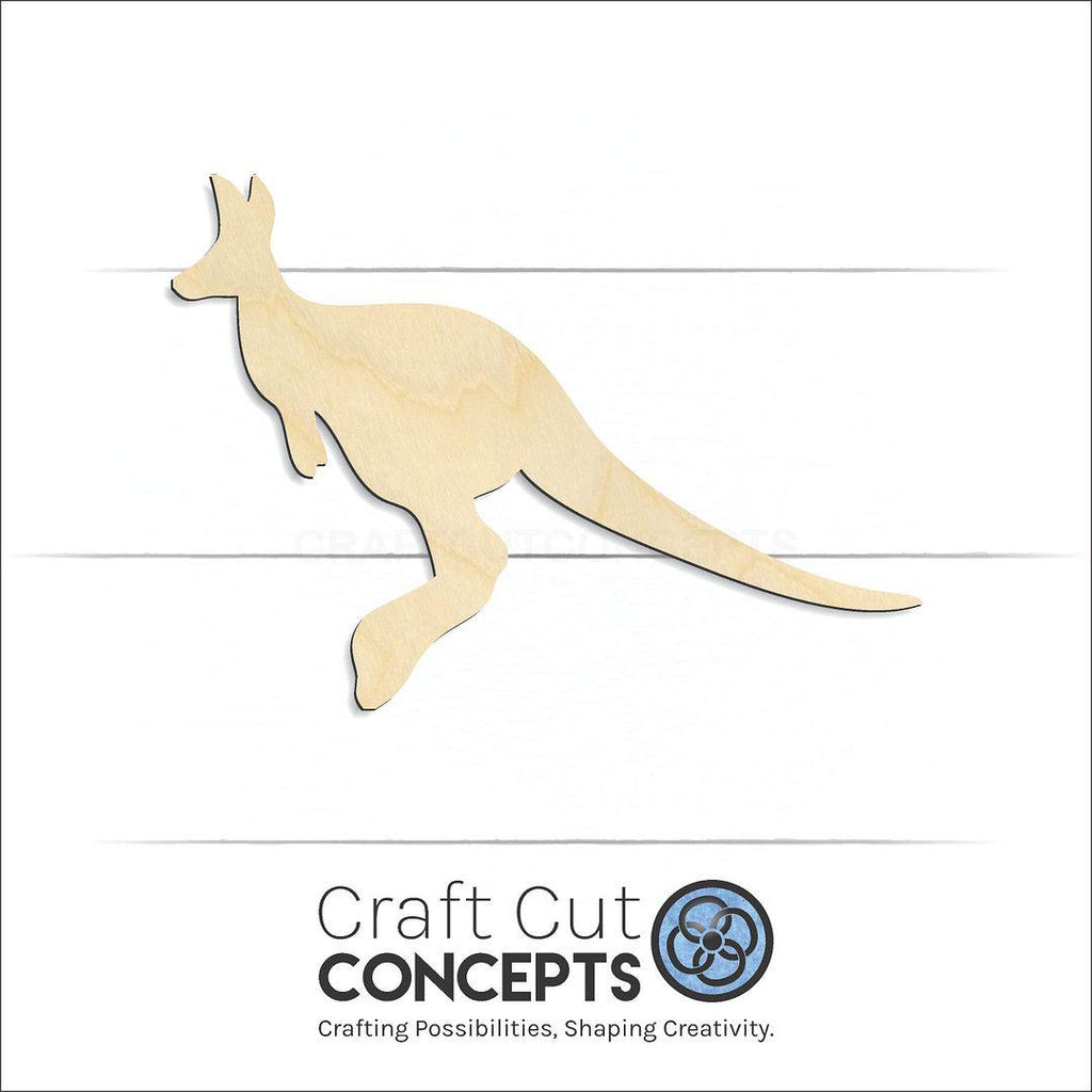 Craft Cut Concepts Logo under a wood Kangaroo -2 craft shape and blank