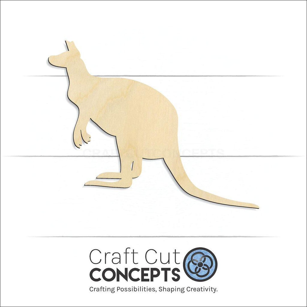 Craft Cut Concepts Logo under a wood Kangaroo -3 craft shape and blank