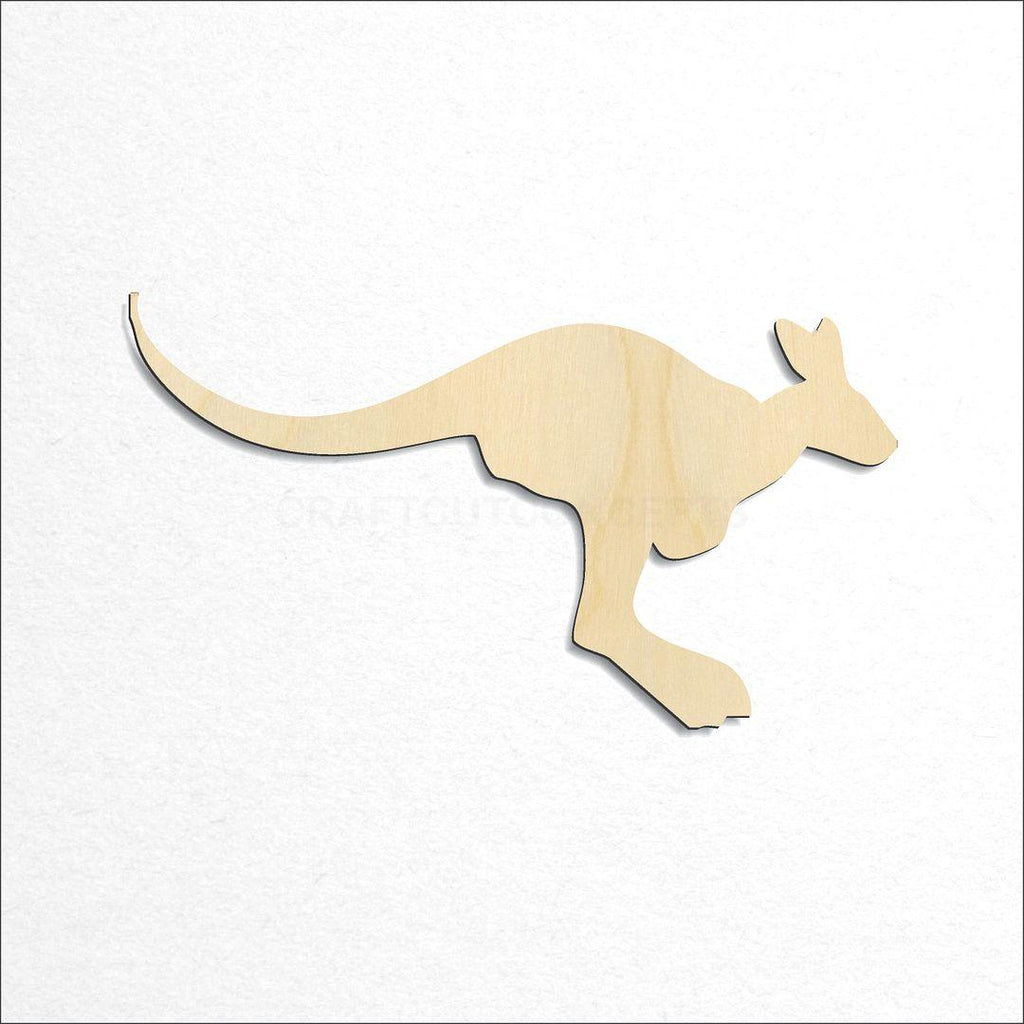 Wooden Kangaroo 1 craft shape available in sizes of 2 inch and up