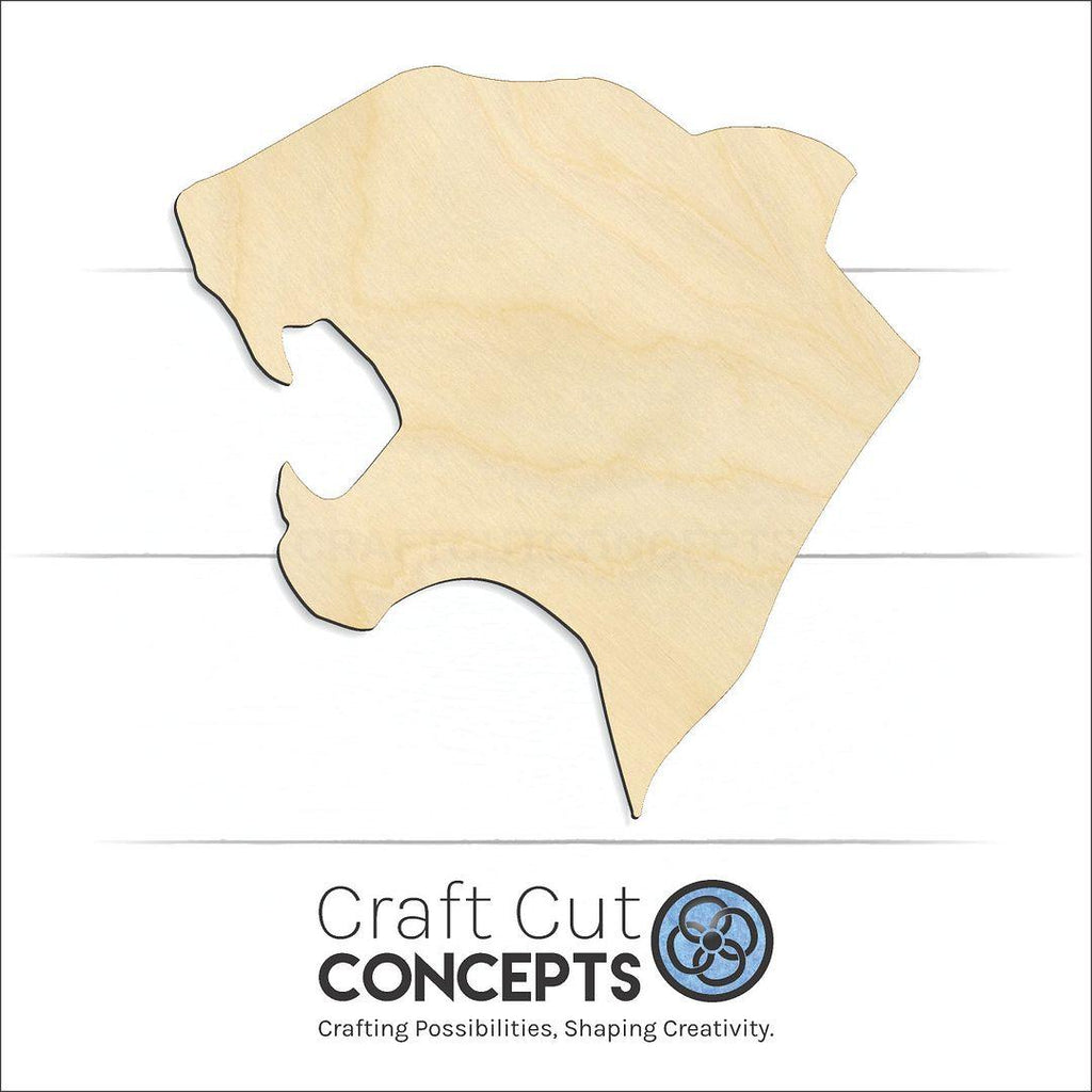 Craft Cut Concepts Logo under a wood Big Cat Head craft shape and blank