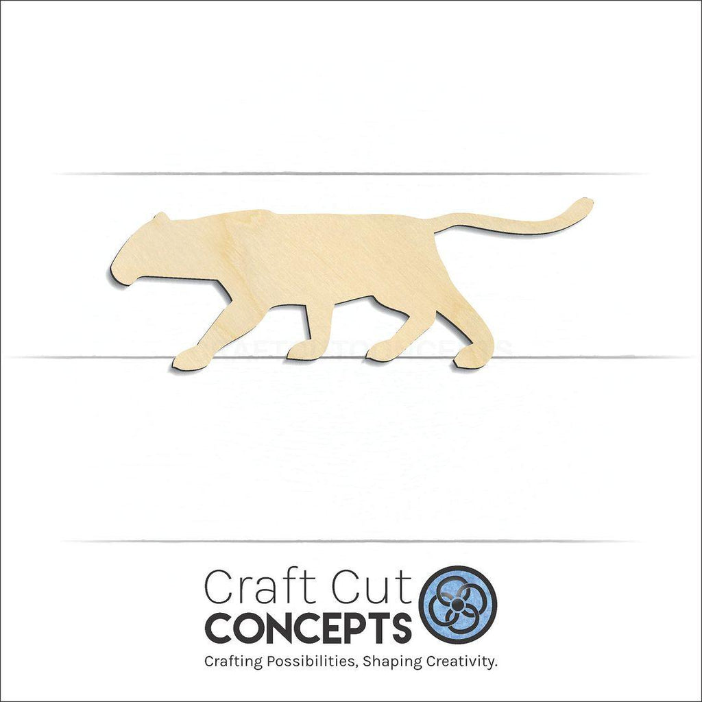 Craft Cut Concepts Logo under a wood Big Cat craft shape and blank