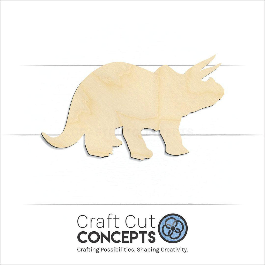 Craft Cut Concepts Logo under a wood Dinosaur -2 craft shape and blank