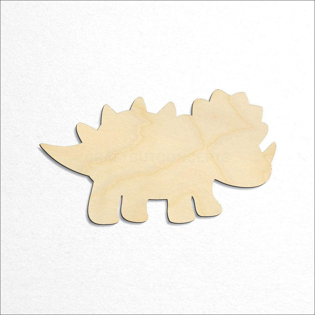Wooden Dinosaur Baby Triceratops craft shape available in sizes of 2 inch and up