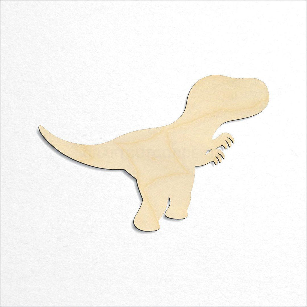 Wooden Dinosaur Baby Trex craft shape available in sizes of 2 inch and up
