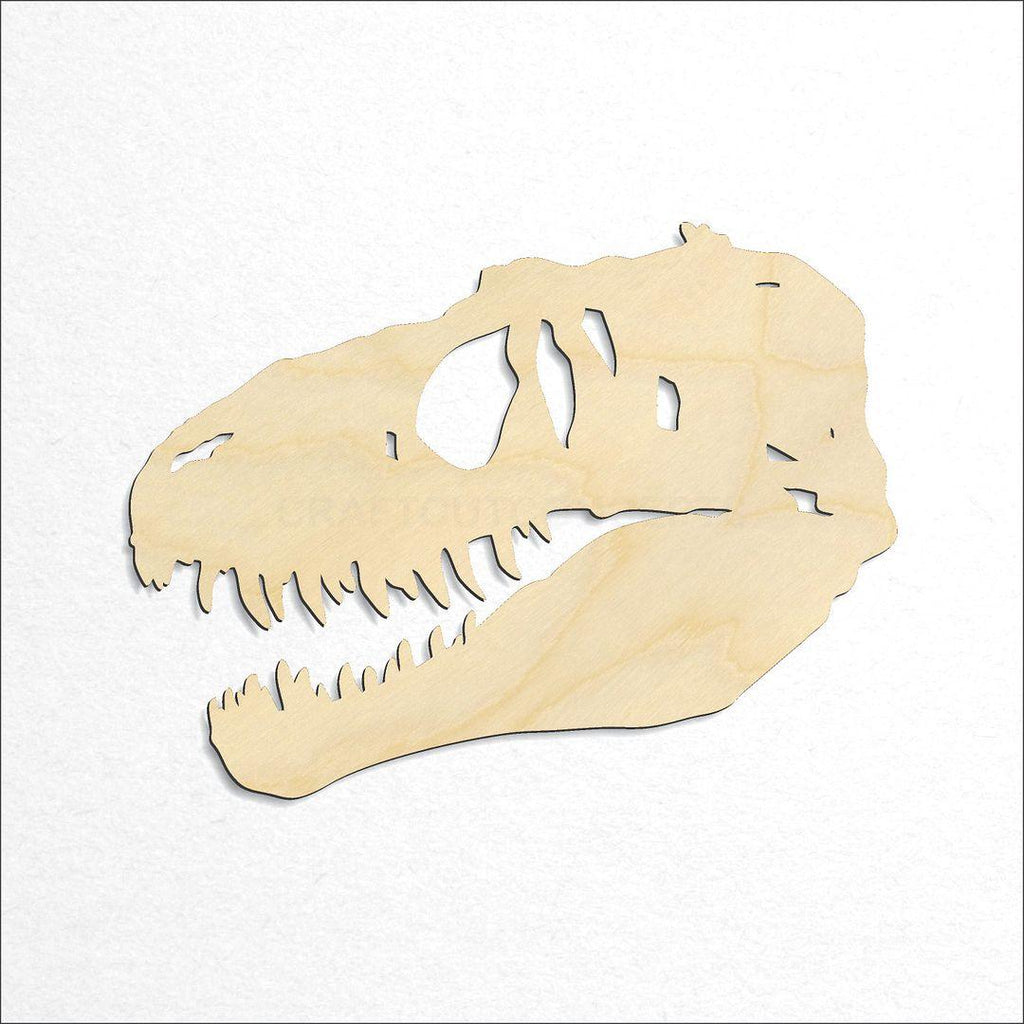 Wooden Trex Skull craft shape available in sizes of 4 inch and up