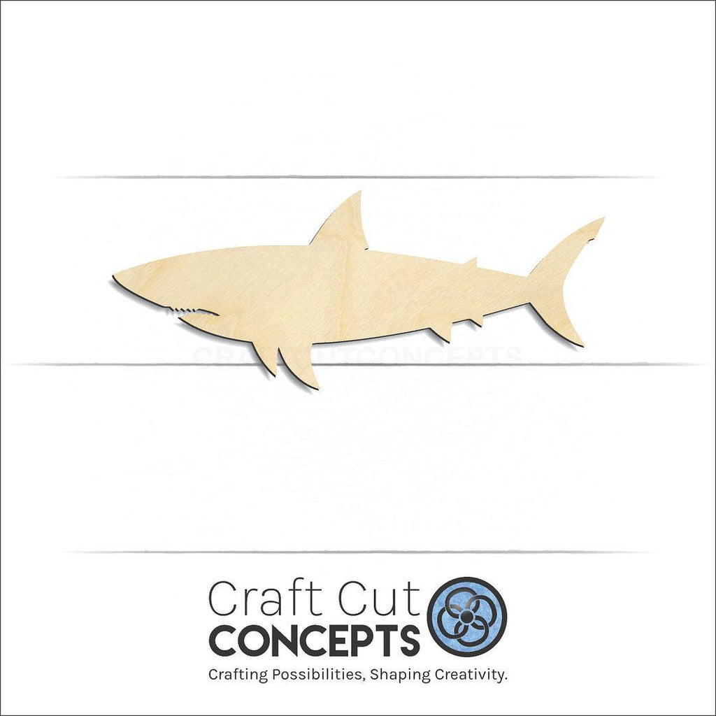 Craft Cut Concepts Logo under a wood Shark -2 craft shape and blank